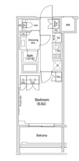 ザ・パークハビオ渋谷クロス【6階】の間取り