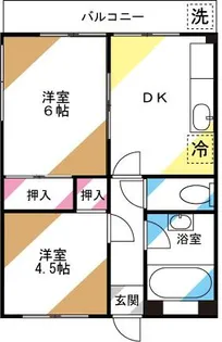 石川第一マンション【5階】の間取り
