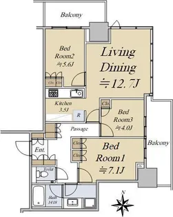大崎ステーションレジデンス【7階】の間取り