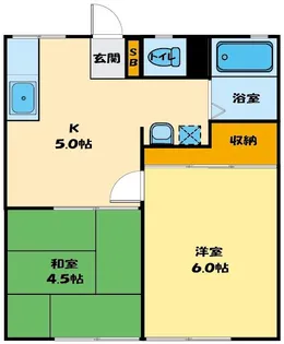 豊美ハイツ【2階】の間取り