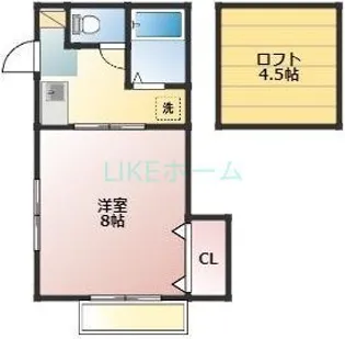 フラッツ小坂A棟【2階】の間取り