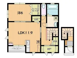 ヴェルジェ畑中A【2階】の間取り