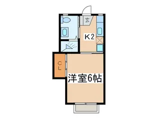 ハイツ天野A【2階】の間取り