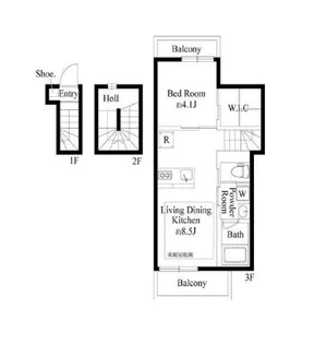 ウッドクレスト荒川レジデンス【3階】の間取り