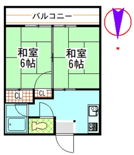 スカイハイツ【2階】の間取り