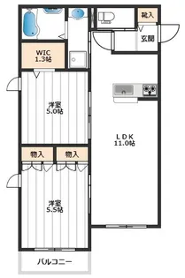 Persimmon小竹向原【2階】の間取り