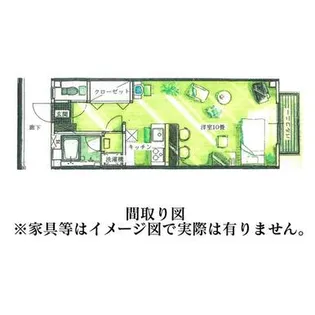 フラワーハイツ【1階】の間取り