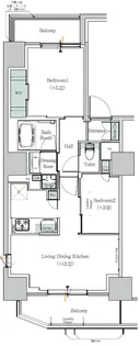 ONE ROOF RESIDENCE NISHINIPPORI【6階】の間取り