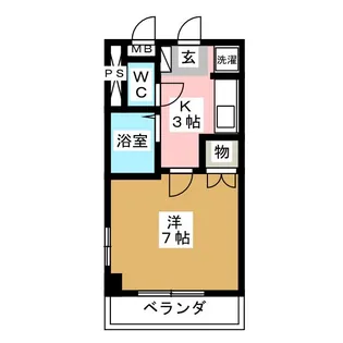 コーポブリッヂ千種【2階】の間取り