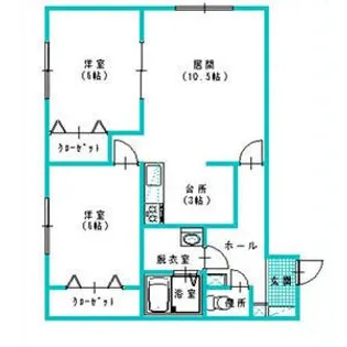 ラ メール桂岡 A棟【2階】の間取り