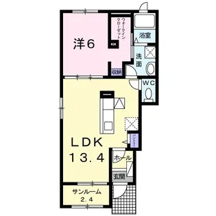 メゾンド・フルーレ【1階】の間取り