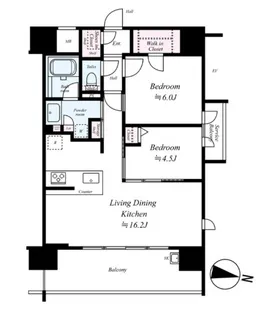 プレサンスロジェ栄【14階】の間取り