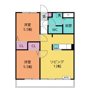 FamilleII (ファミールII)【1階】の間取り