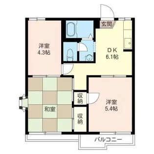 リュースKコーポII【2階】の間取り