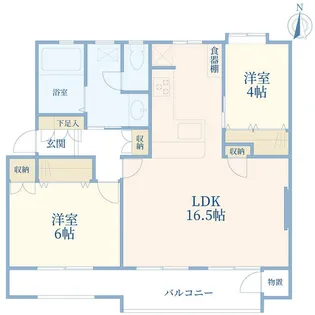 田園青葉台住宅団地14号棟【4階】の間取り