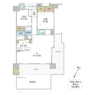 アネージュ東海プレナージュ【1階】の間取り