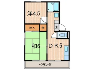 エステートピアオカ【2階】の間取り