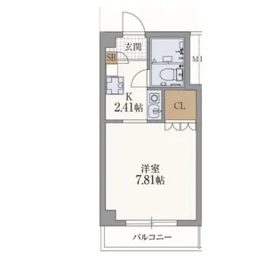 サンクラッソ阪急六甲駅前EAST【5階】の間取り
