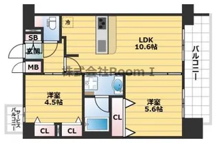 プレサンス堺筋本町エグゼブラン【13階】の間取り