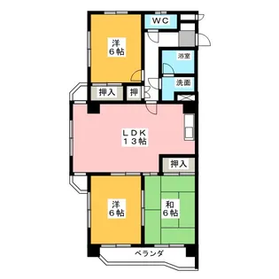 エクセル川本パートII【6階】の間取り