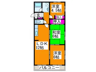 ベルハイツ西尾【2階】の間取り