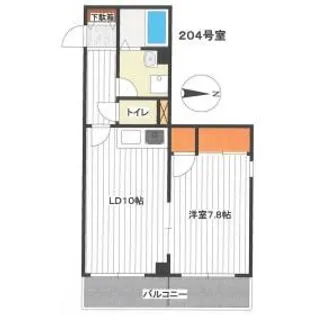 ヒルトップ高輪【2階】の間取り