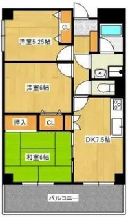 蔵王アイビーコート B棟【3階】の間取り