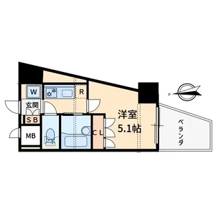 コンテント府中【9階】の間取り