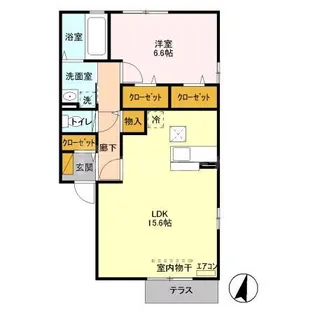 カーサ ビアンカ【1階】の間取り