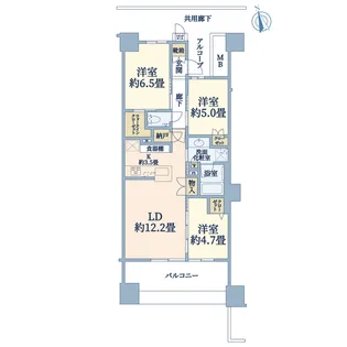 プラウドシティ日吉レジデンスIII【19階】の間取り