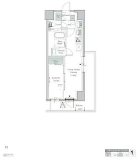 ワンルーフレジデンス中野【9階】の間取り