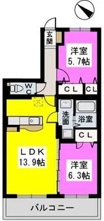 カーサ ミーア【1階】の間取り