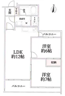 東急鷺沼スカイドエリングB棟【5階】の間取り