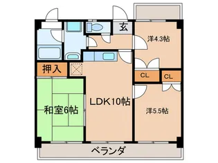 ソシアウエストII【4階】の間取り