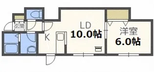 レストヒルズ白石駅A棟【3階】の間取り