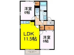 サンボナールIWAI【1階】の間取り