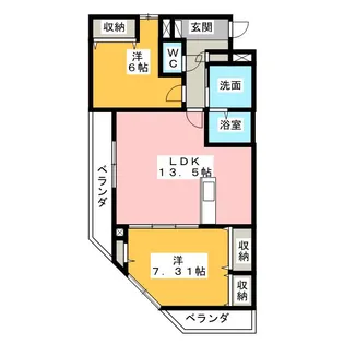 ヴィブレフリージア【2階】の間取り