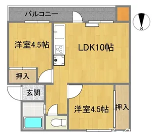 ヴィラナリー岩国【2階】の間取り