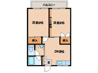 第二サンハイツエゾウ【2階】の間取り