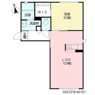 シャンブル・イーストパーク2【1階】の間取り