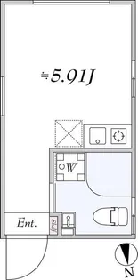津之守荘【1階】の間取り