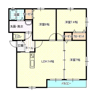 銀河ワールド10(テン)【2階】の間取り