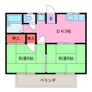 エステートハイツA【2階】の間取り