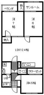 サンベール【2階】の間取り