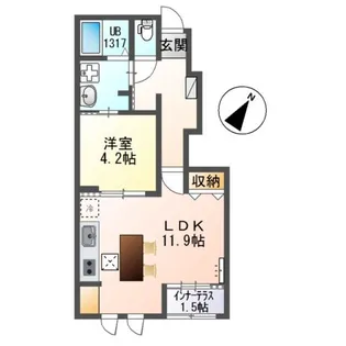 ワイズスクエア01(Y’s square01)【1階】の間取り