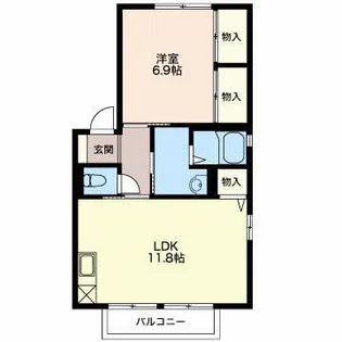 夢見荘【1階】の間取り
