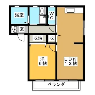 メゾンフォレスタ B棟【1階】の間取り