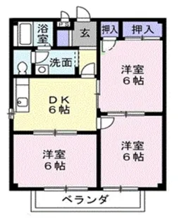 シティハイツSUZUKI【2階】の間取り
