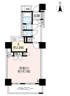 URリバーハープタワー南千住【6階】の間取り