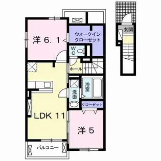 クレールI【2階】の間取り